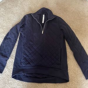 Lululemon Forever Warm Quilted pullover Navy Blue 6